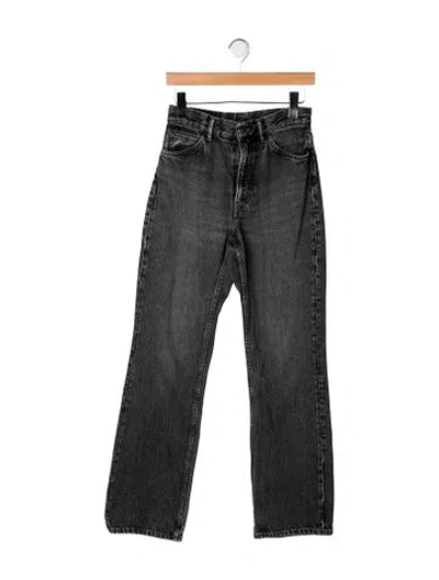 Pre-owned Acne Studios High-rise Straight Leg Jeans In Black