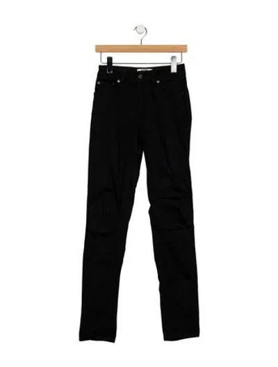 Pre-owned Acne Studios High-rise Straight Leg Jeans In Black