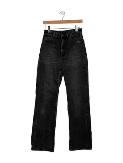 Pre-owned Acne Studios High-rise Straight Leg Jeans In Black