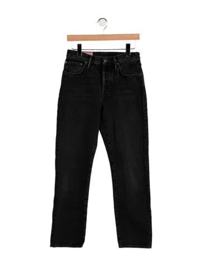 Pre-owned Acne Studios High-rise Straight Leg Jeans In Black