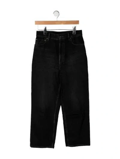 Pre-owned Acne Studios High-rise Straight Leg Jeans In Black