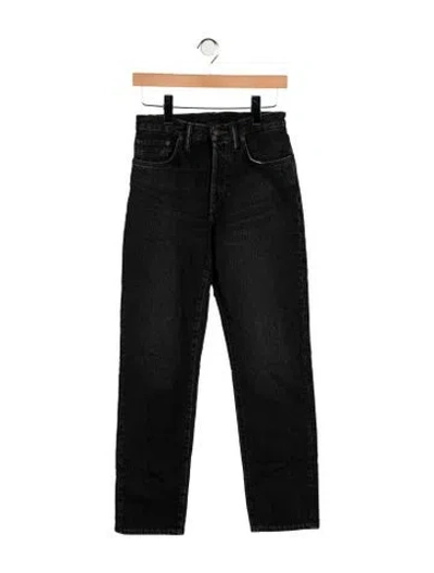 Pre-owned Acne Studios High-rise Straight Leg Jeans In Black
