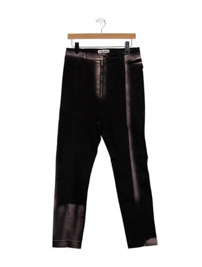 Pre-owned Acne Studios High-rise Straight Leg Jeans In Black/purple