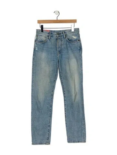 Pre-owned Acne Studios High-rise Straight Leg Jeans In Blue