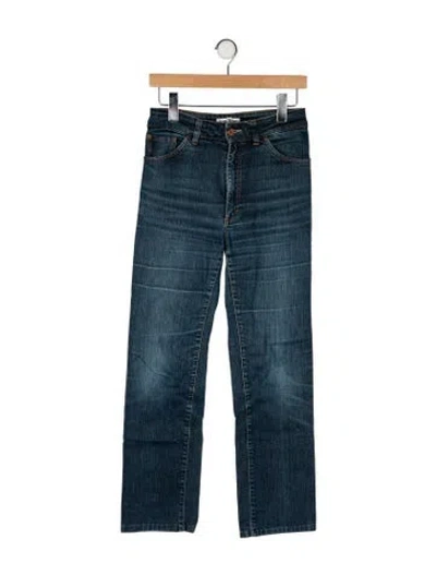 Pre-owned Acne Studios High-rise Straight Leg Jeans In Blue