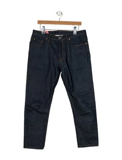 Pre-owned Acne Studios High-rise Straight Leg Jeans In Blue