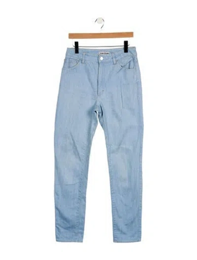 Pre-owned Acne Studios High-rise Straight Leg Jeans In Blue