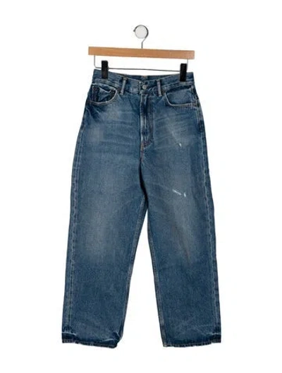 Pre-owned Acne Studios High-rise Straight Leg Jeans In Blue