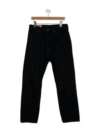 Pre-owned Acne Studios High-rise Straight Leg Jeans In Blue