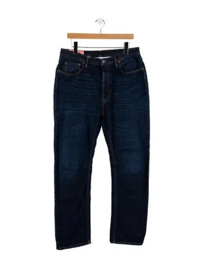 Pre-owned Acne Studios High-rise Straight Leg Jeans In Blue