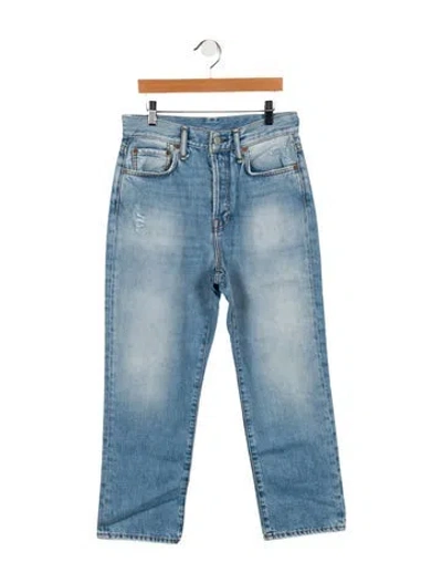 Pre-owned Acne Studios High-rise Straight Leg Jeans In Blue