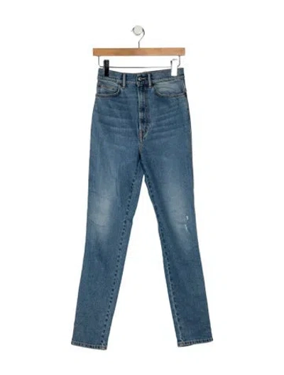 Pre-owned Acne Studios High-rise Straight Leg Jeans In Blue