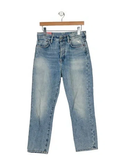 Pre-owned Acne Studios High-rise Straight Leg Jeans In Blue