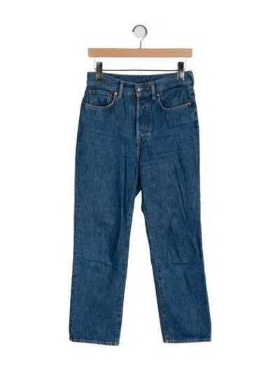 Pre-owned Acne Studios High-rise Straight Leg Jeans In Blue