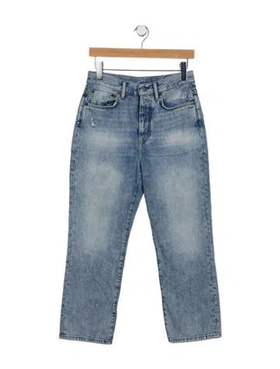 Pre-owned Acne Studios High-rise Straight Leg Jeans In Blue