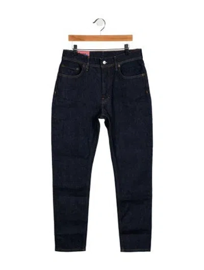 Pre-owned Acne Studios High-rise Straight Leg Jeans In Blue