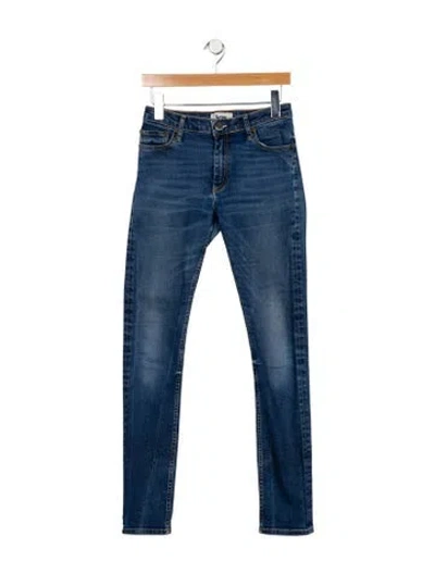 Pre-owned Acne Studios High-rise Straight Leg Jeans In Blue