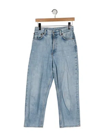 Pre-owned Acne Studios High-rise Straight Leg Jeans In Blue
