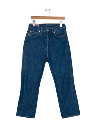 Pre-owned Acne Studios High-rise Straight Leg Jeans In Blue