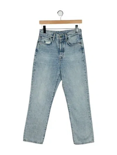 Pre-owned Acne Studios High-rise Straight Leg Jeans In Blue