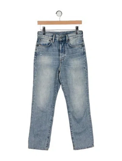 Pre-owned Acne Studios High-rise Straight Leg Jeans In Blue