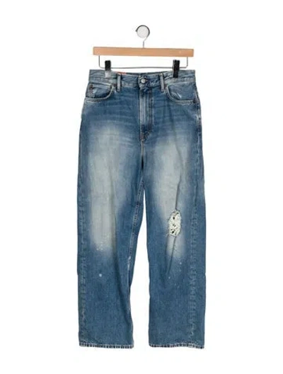 Pre-owned Acne Studios High-rise Straight Leg Jeans In Blue