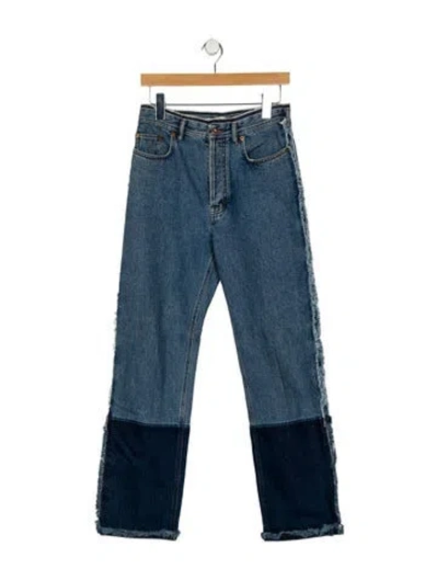 Pre-owned Acne Studios High-rise Straight Leg Jeans In Blue