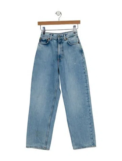 Pre-owned Acne Studios High-rise Straight Leg Jeans In Blue