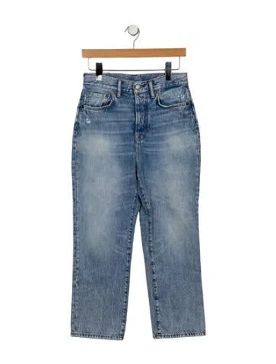 Pre-owned Acne Studios High-rise Straight Leg Jeans In Blue