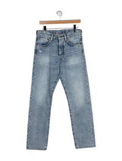 Pre-owned Acne Studios High-rise Straight Leg Jeans In Blue
