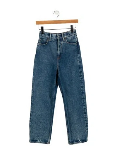 Pre-owned Acne Studios High-rise Straight Leg Jeans In Blue