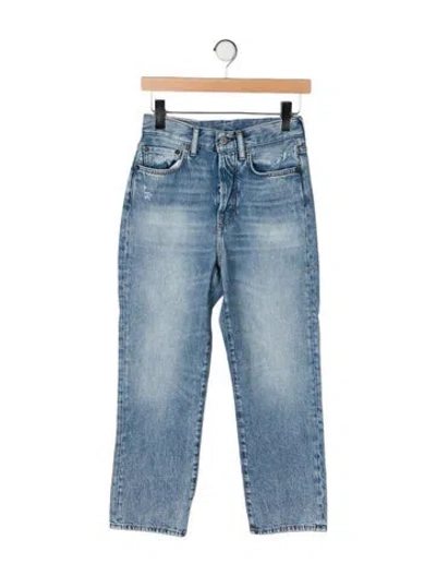 Pre-owned Acne Studios High-rise Straight Leg Jeans In Blue