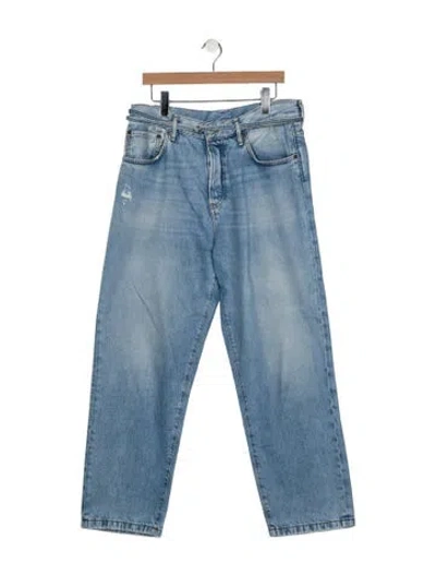 Pre-owned Acne Studios High-rise Straight Leg Jeans In Blue