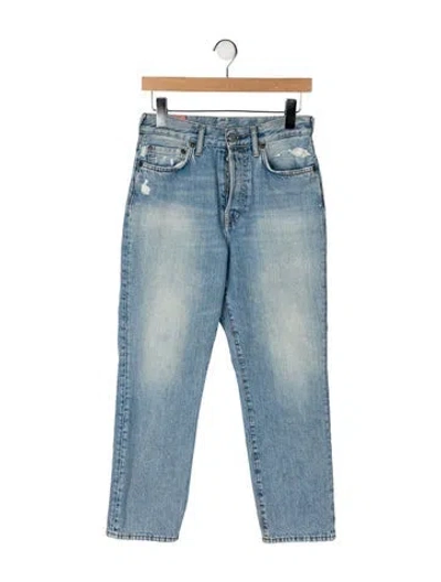 Pre-owned Acne Studios High-rise Straight Leg Jeans In Blue