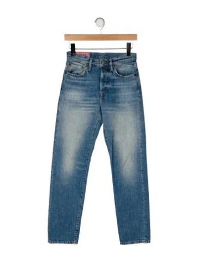 Pre-owned Acne Studios High-rise Straight Leg Jeans In Blue