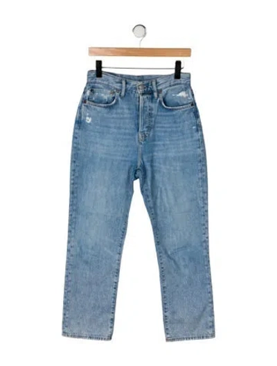 Pre-owned Acne Studios High-rise Straight Leg Jeans In Blue