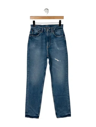 Pre-owned Acne Studios High-rise Straight Leg Jeans In Blue