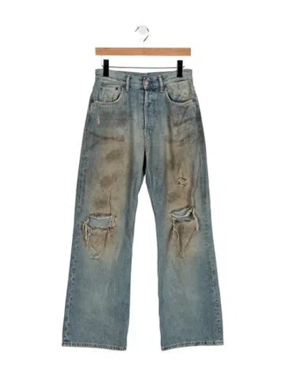 Pre-owned Acne Studios High-rise Straight Leg Jeans In Blue