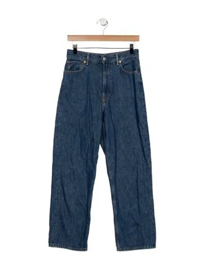 Pre-owned Acne Studios High-rise Straight Leg Jeans In Blue