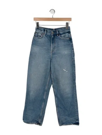 Pre-owned Acne Studios High-rise Straight Leg Jeans In Blue