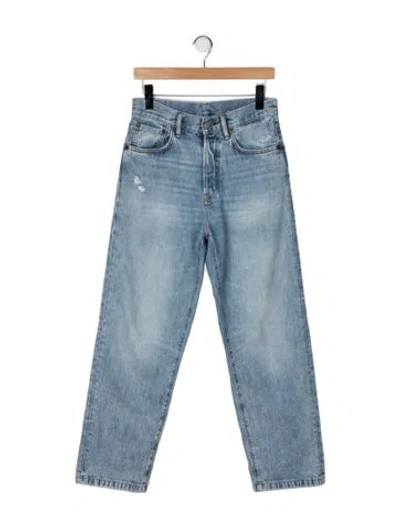 Pre-owned Acne Studios High-rise Straight Leg Jeans In Blue