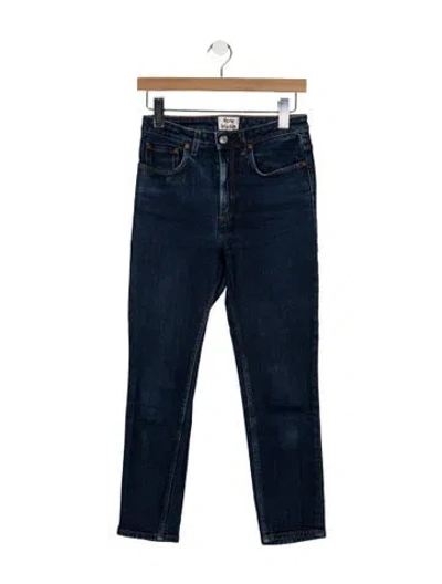 Pre-owned Acne Studios High-rise Straight Leg Jeans In Blue