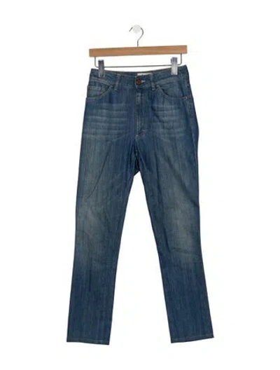 Pre-owned Acne Studios High-rise Straight Leg Jeans In Blue