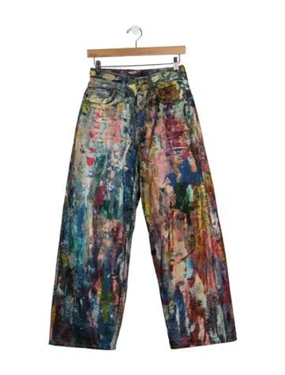 Pre-owned Acne Studios High-rise Straight Leg Jeans In Blue