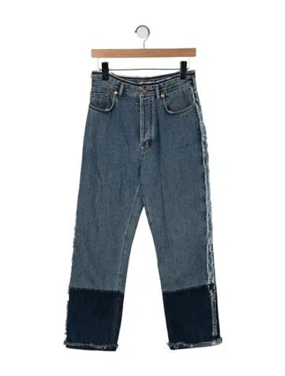 Pre-owned Acne Studios High-rise Straight Leg Jeans In Blue