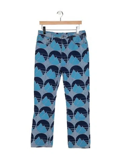 Pre-owned Acne Studios High-rise Straight Leg Jeans In Blue