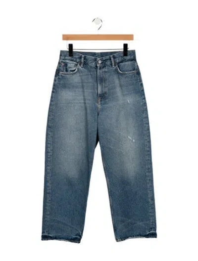 Pre-owned Acne Studios High-rise Straight Leg Jeans In Blue