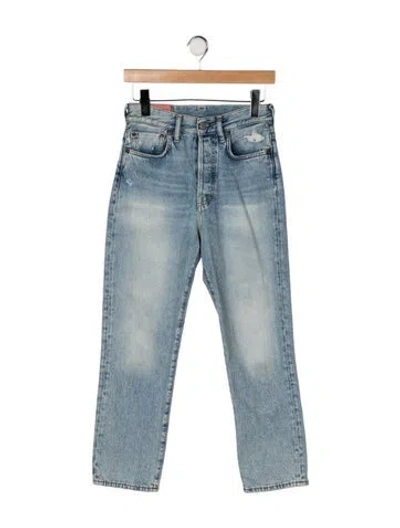 Pre-owned Acne Studios High-rise Straight Leg Jeans In Blue