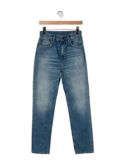 Pre-owned Acne Studios High-rise Straight Leg Jeans In Blue
