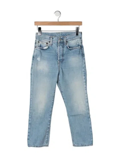 Pre-owned Acne Studios High-rise Straight Leg Jeans In Blue